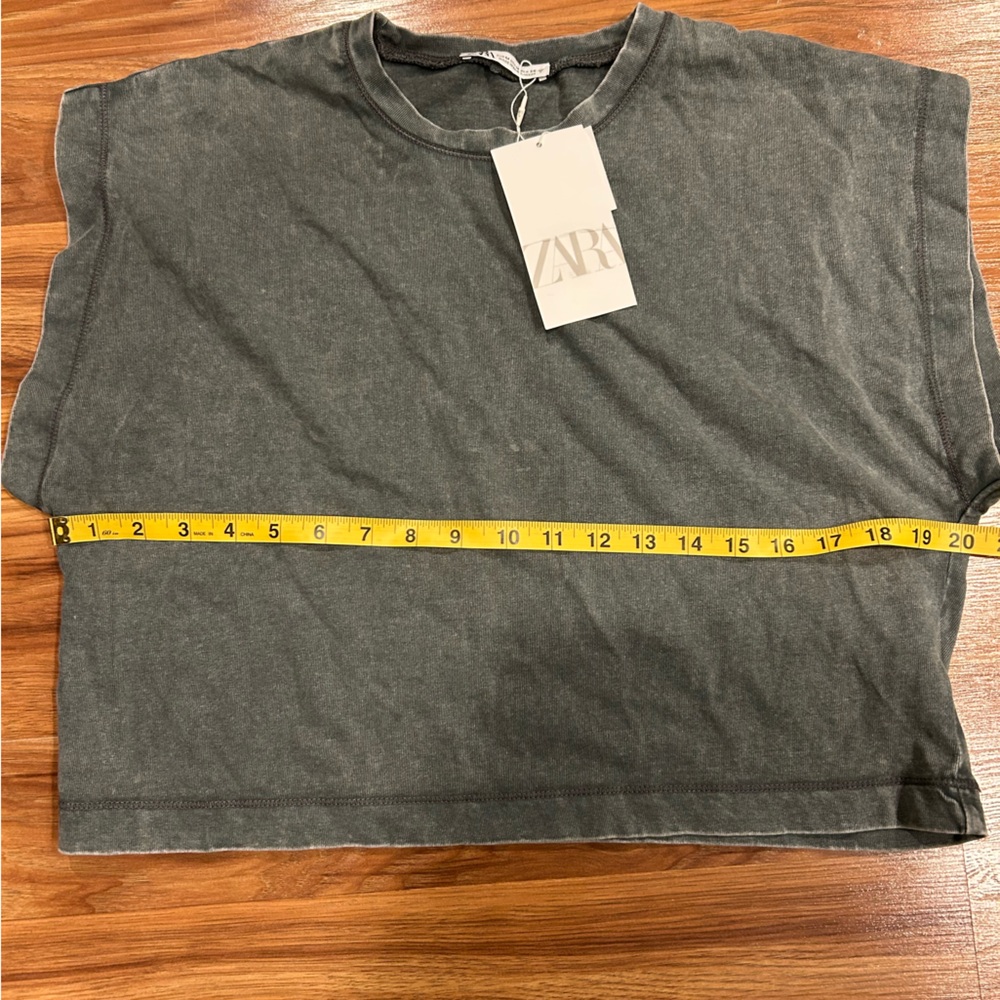 Zara Faded Effect Heave Cotton Oversized T-Shirt Women’s Size Medium - Picture 5 of 7